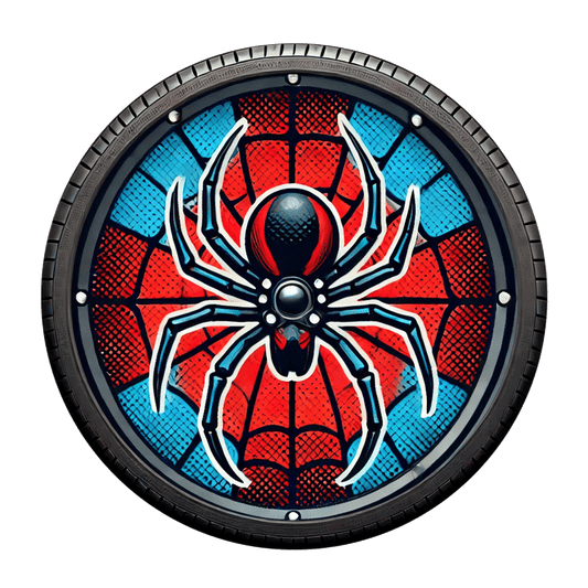 TeslaZip AeroSync Wheel Covers | Model S/3/X/Y Instant Efficiency Upgrade Spider-Man Design 4pc